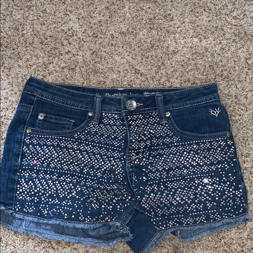 Bedazzled Justice Jean Shorts